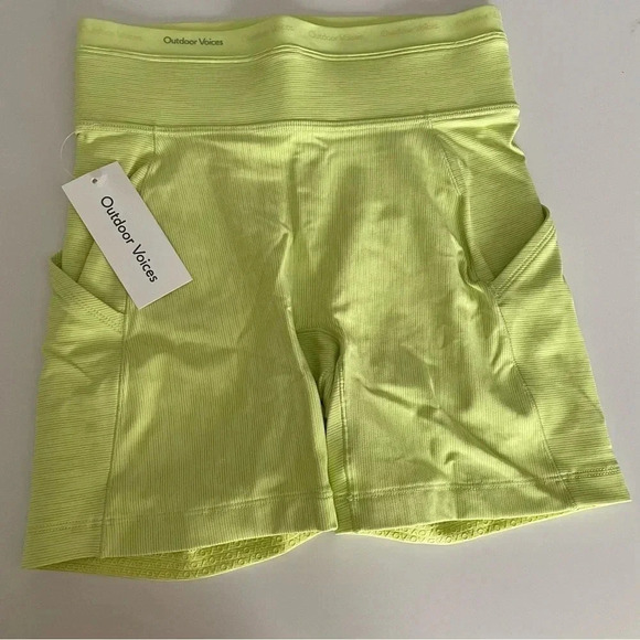 Outdoor Voices Thrive 5” Short XXS Margarita (Lt. Lime) Run Hike Media Pockets - Picture 1 of 11